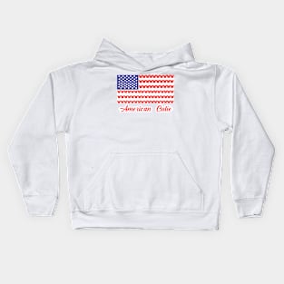 American Cutie Butterfly Flag Kids Hoodie